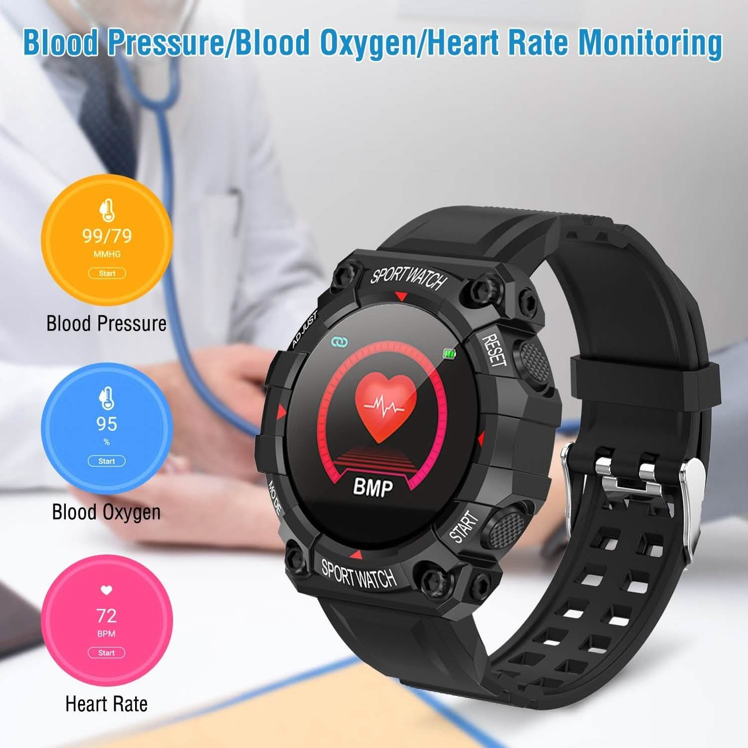 Sport Bracelet with Heart Rate Blood Pressure Sleep Monitor
