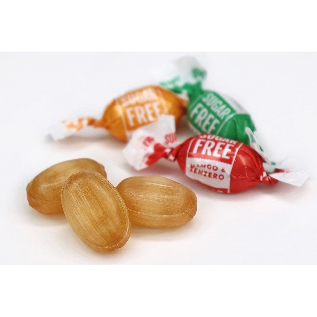 Andy Anand Sugar-Free Italian Ginger Candy, 55 pc, 7 oz – Orange, Mango & Lemon Flavors, Made in Italy, Keto & Diabetic-Friendly Gift Box