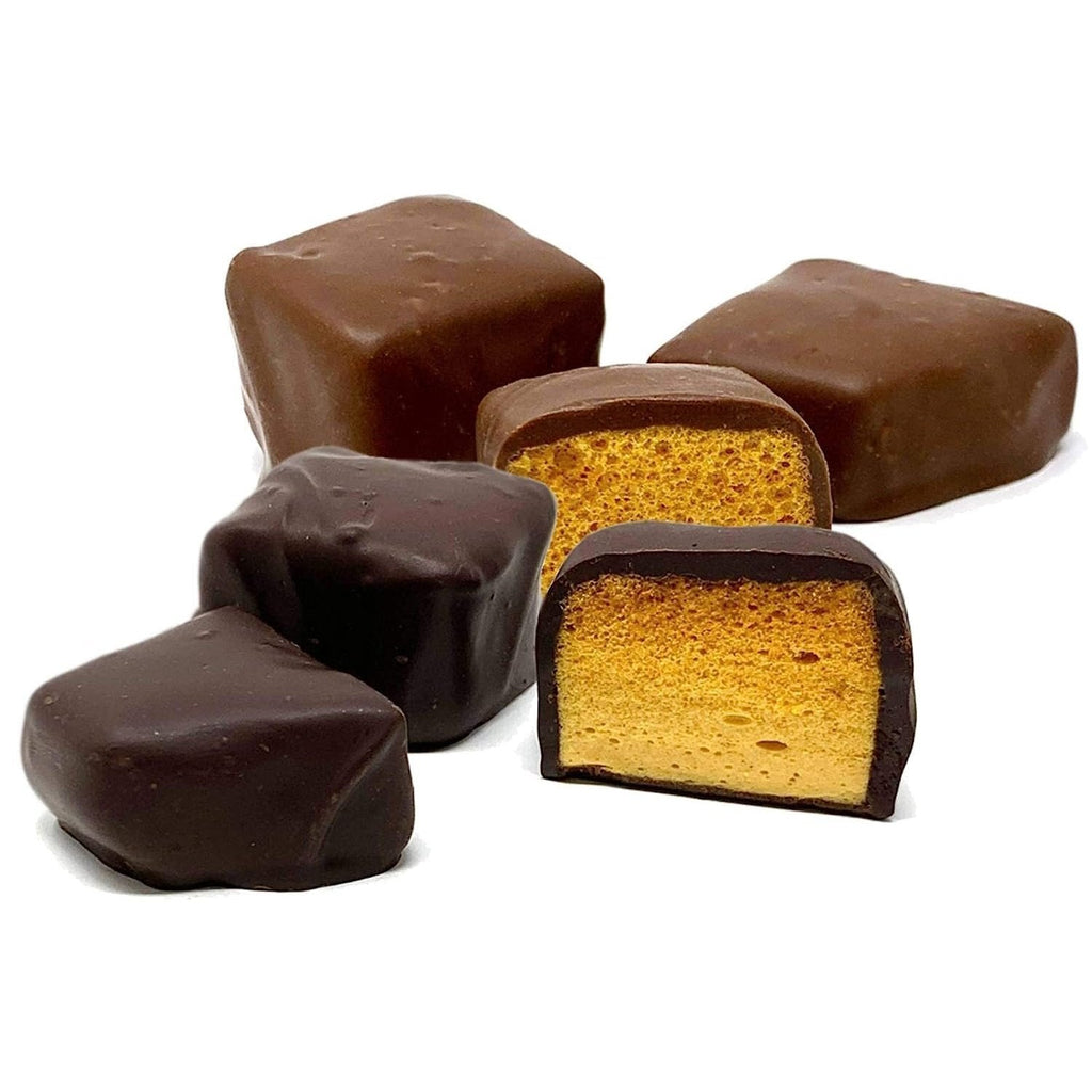 Andy Anand Belgian Milk Chocolate Honeycomb Sponge, 1 lb – Handcrafted Gourmet Gift Box, Luxurious for Birthday & Special Occasions