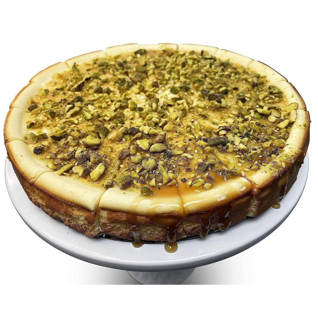Andy Anand Gluten-Free Caramel Pistachio Cheesecake, 9-Inch, 2 lb – Freshly Baked, Real California Cream Cheese, No Preservatives Gift Box