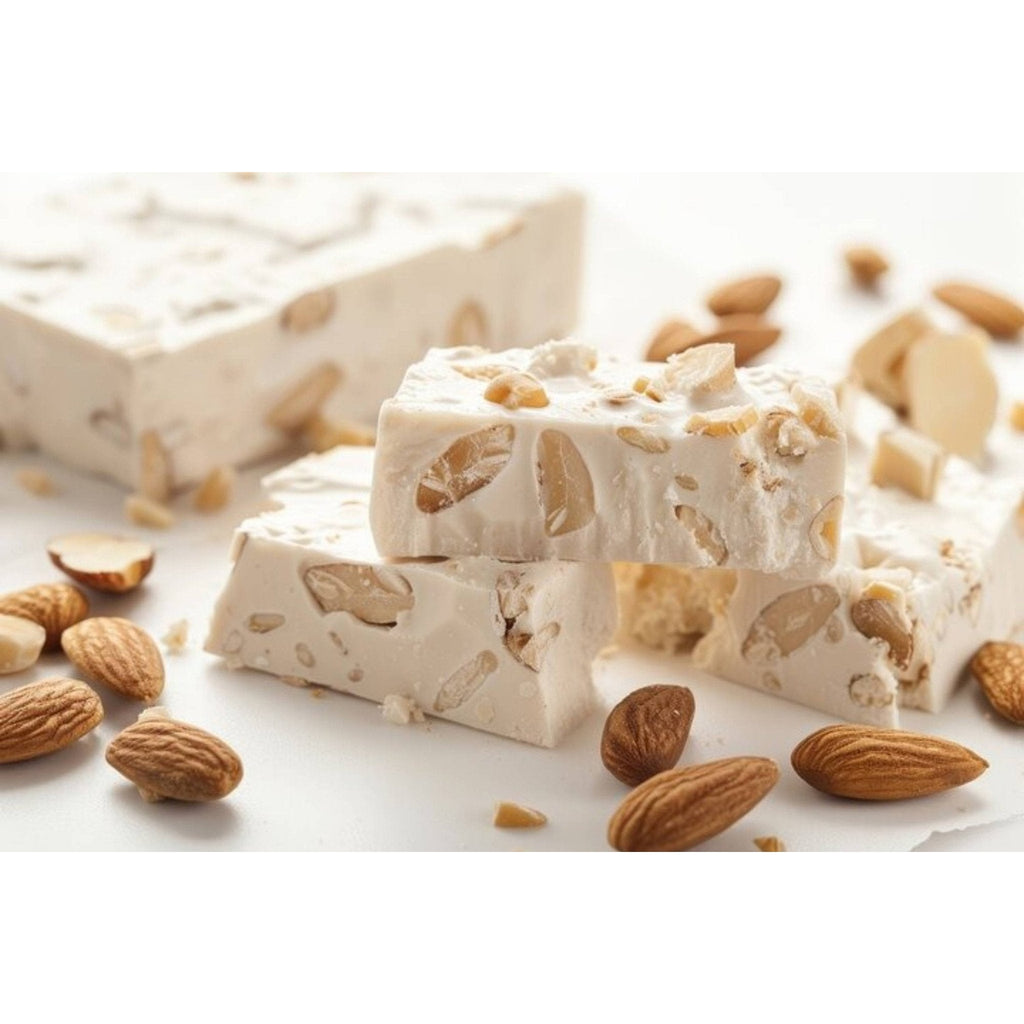Andy Anand Sugar-Free Roasted Almond Nougat Brittle, 18 pc, 7 oz – Gluten-Free Keto Italian Torrone, Diabetic-Friendly Gourmet Gift Box