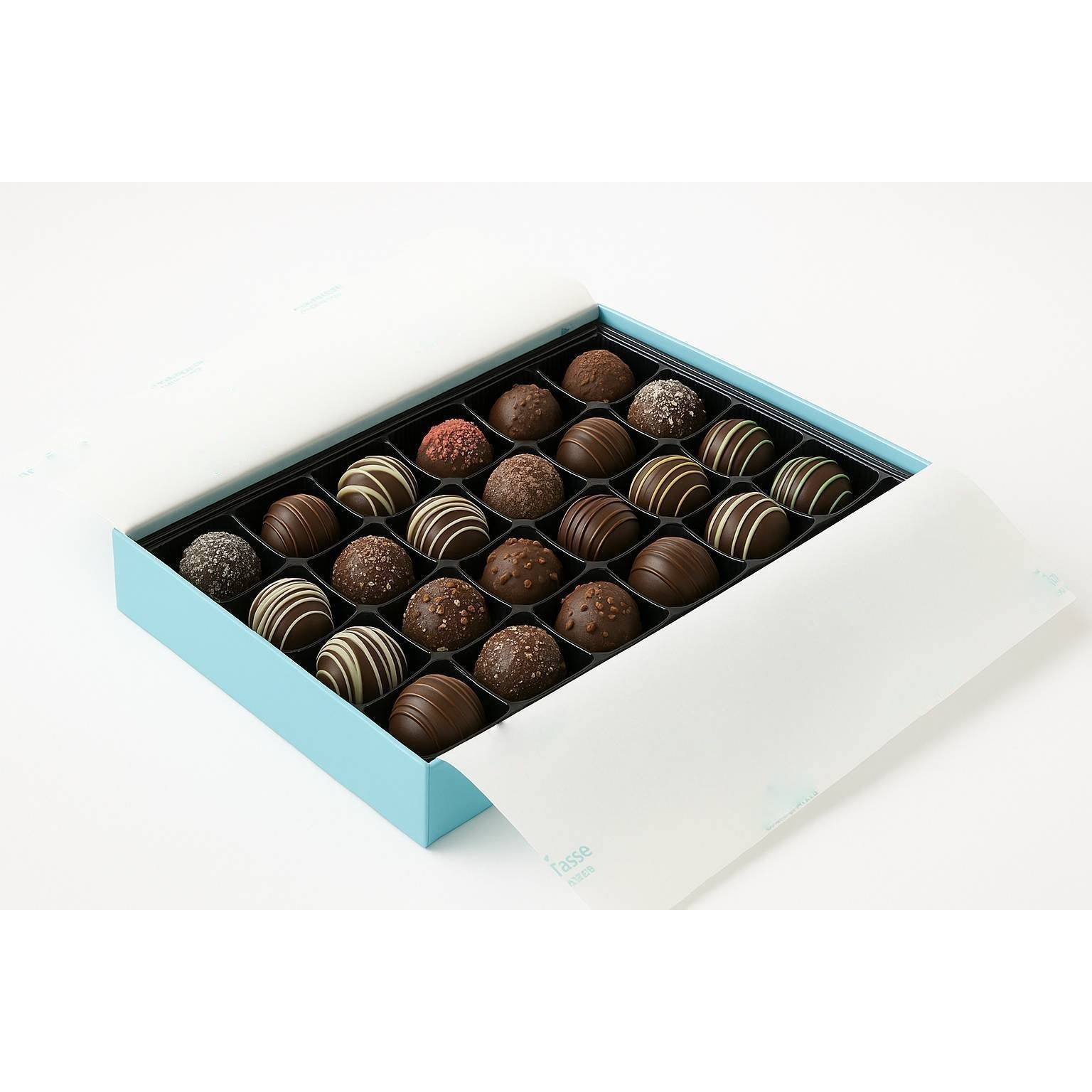 Andy Anand Artisan Dark Chocolate Truffles, 24 pc – Handmade Assorted Flavors, 60% Cocoa Butter, Gourmet Birthday & Holiday Gift Collection