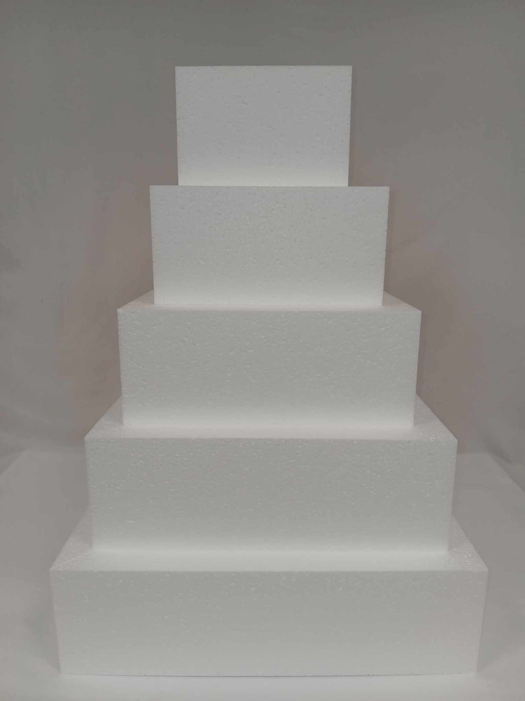Oasis Supply "Hollow Donut Style EPS Styrofoam Dummy Cake Set - 5" High by 6" 8" 10" 12" 14" -- Stack up to 5 Tiers
