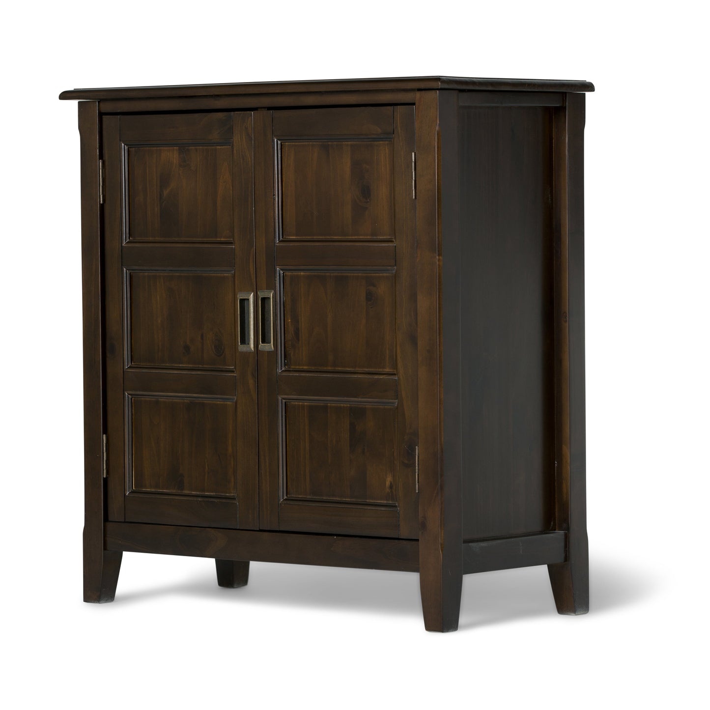 Burlington 30 Inch Wide Solid Wood Low Storage Cabinet in Mahogany