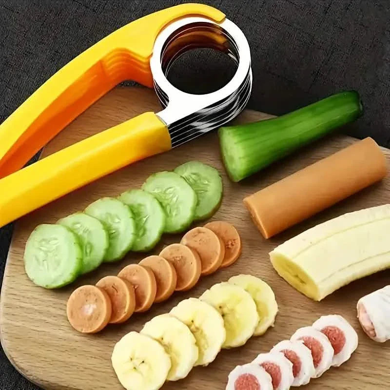 Trancheuse à bananes et concombres en acier inoxydable