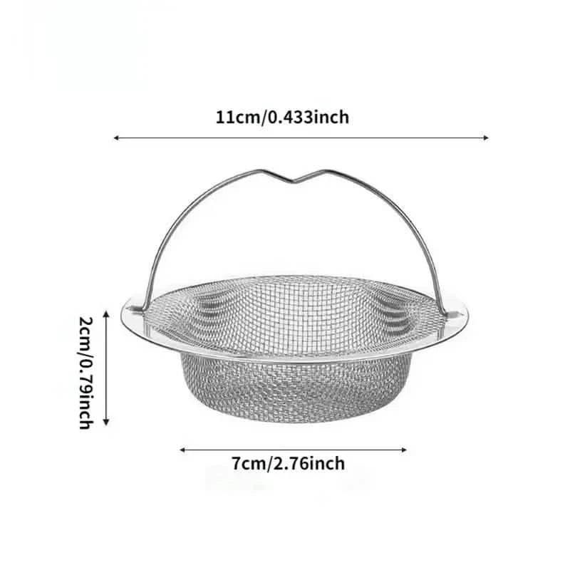 Bouchon de baignoire en acier inoxydable pour cheveux