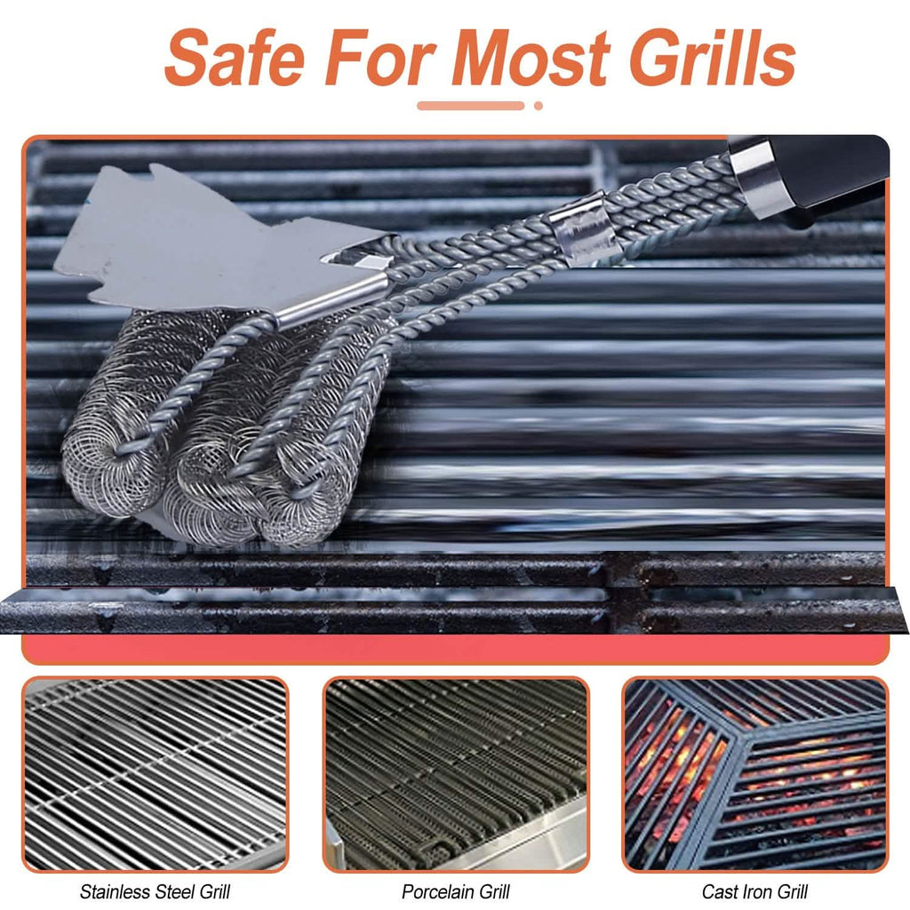Stainless Steel BBQ Grill Cleaning Brush