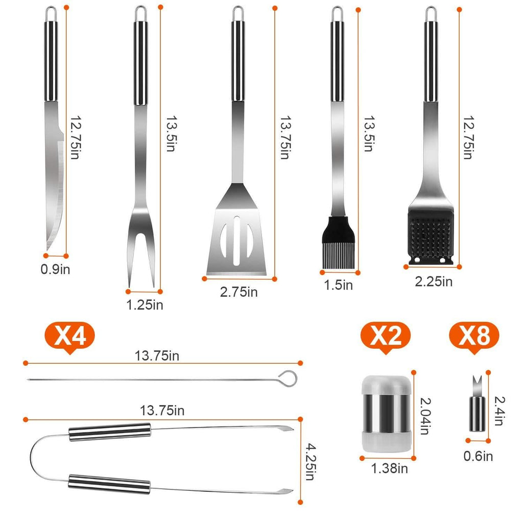 ステンレス製BBQグリルツールキット
