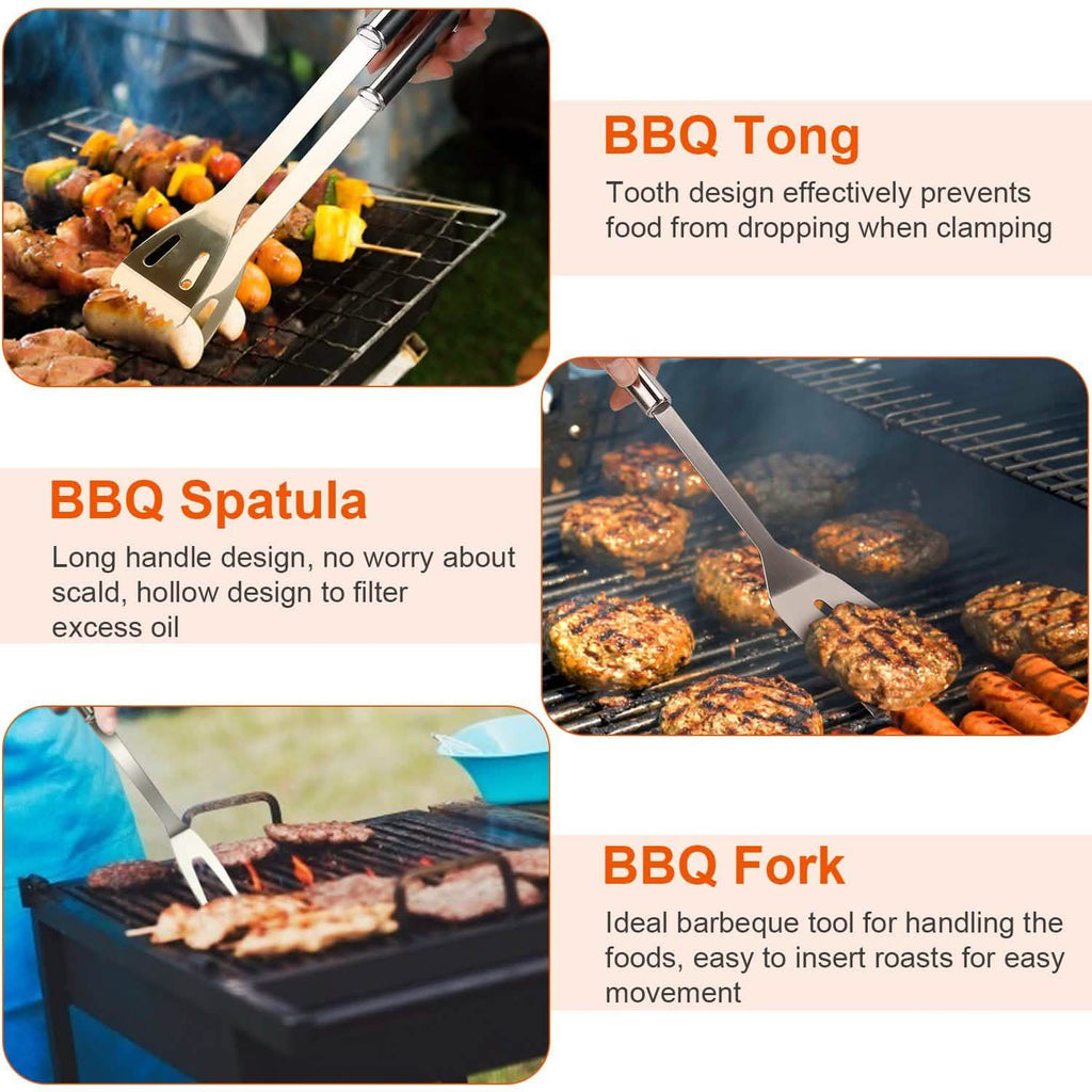 ステンレス製BBQグリルツールキット