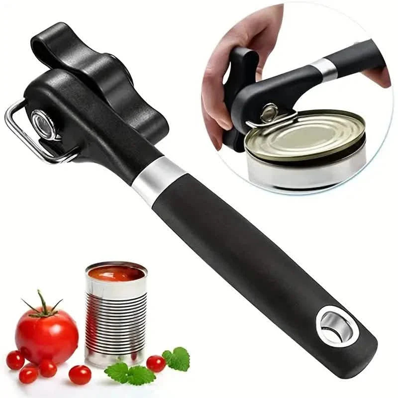 Ouvre-boîte en acier inoxydable - Gadget de cuisine multifonctionnel pour une mise en conserve sans effort