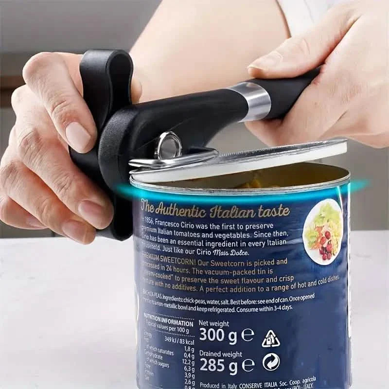 Ouvre-boîte en acier inoxydable - Gadget de cuisine multifonctionnel pour une mise en conserve sans effort