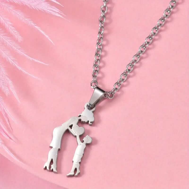 Collier Cœur Inoxydable Mère-Fille-Fils