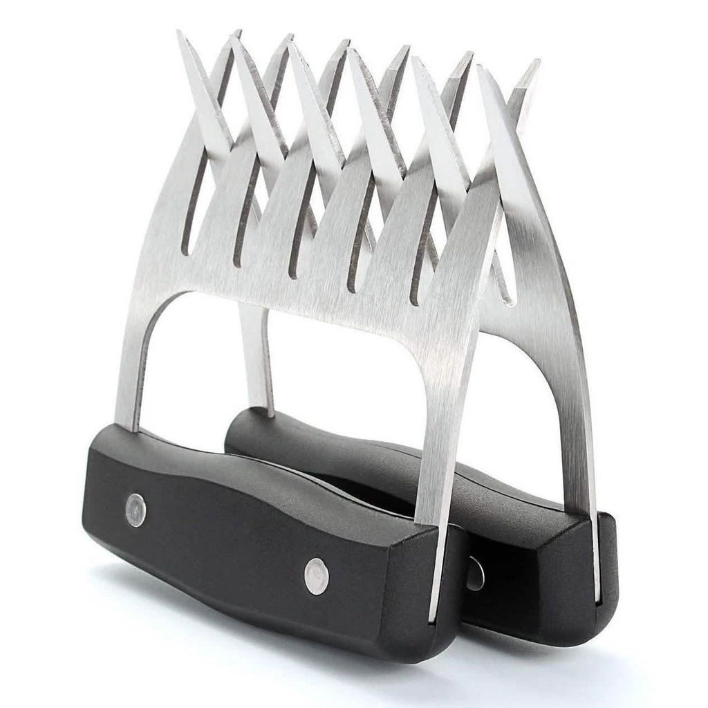 Griffes à viande en acier inoxydable avec manche en bois