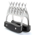 Griffes à viande en acier inoxydable avec manche en bois