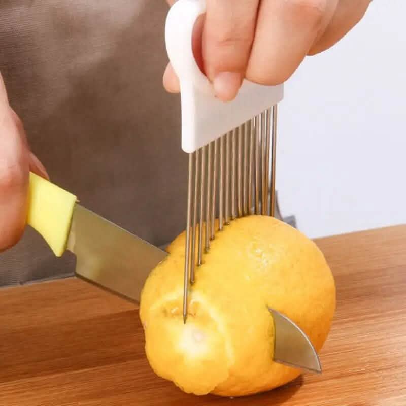 Stainless Steel Onion Needle Fork Vegetable Fruit Slicer