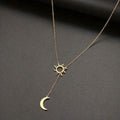 Stainless Steel Sun Totem and Moon Necklace