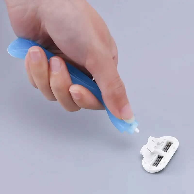 Stainless Steel Women's Hair Razor with 8 Replacement Blades