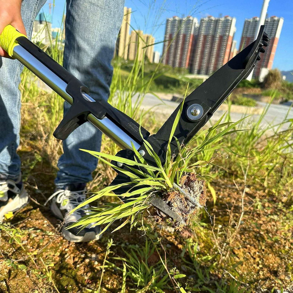 Arrache-mauvaises herbes sur pied en aluminium à 4 griffes