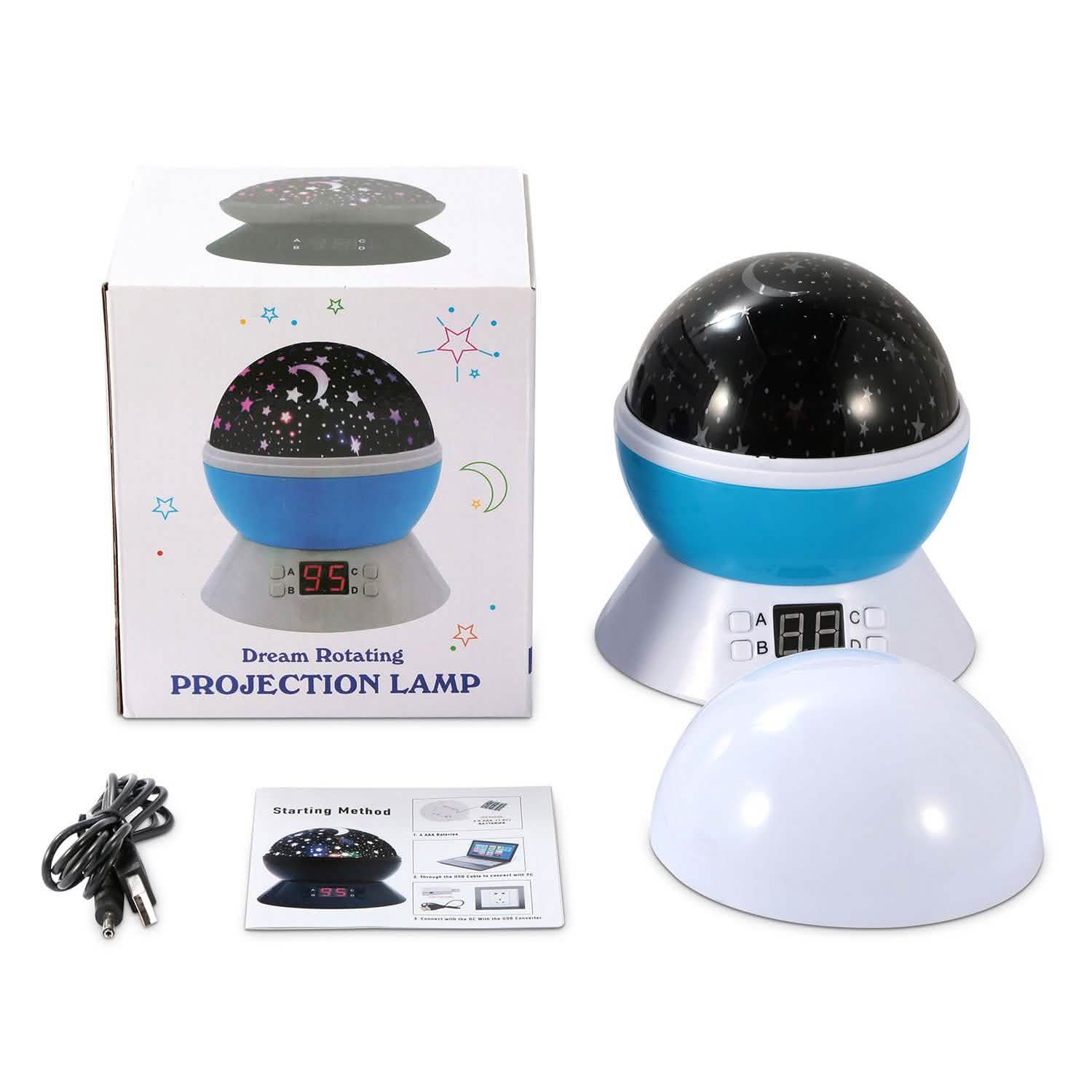 Star Moon LED Projector Lamp Kids Night Light