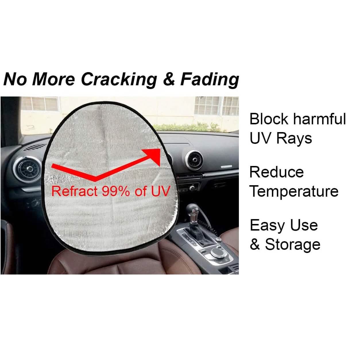 Steering Wheel Sun Protection Heat Reflective Cover Protector Cover