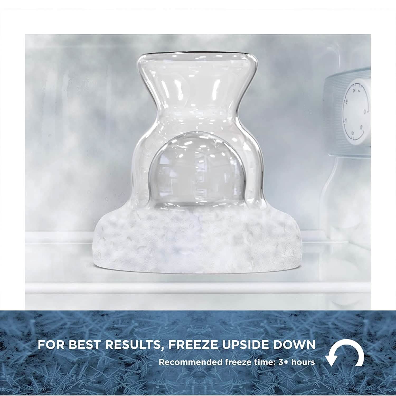 Stemless 12oz Double Wall Freezable Gel Chiller Cocktail Glass