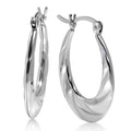 Boucles d'oreilles créoles classiques Crevettes en argent sterling par Paolo Fortelini