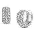 Boucles d'oreilles créoles en argent sterling et oxydes de zirconium