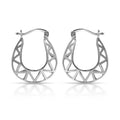 Sterling Silver Fancy Hoop Earrings by Paolo Fortelini