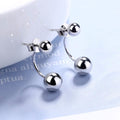 Boucles d'oreilles orbes avant-arrière en argent sterling