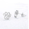 Puces d'oreilles patte en argent sterling