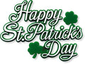 Happy St. Patrick's Day Plaque, 3", Available in a 12 or 48 count