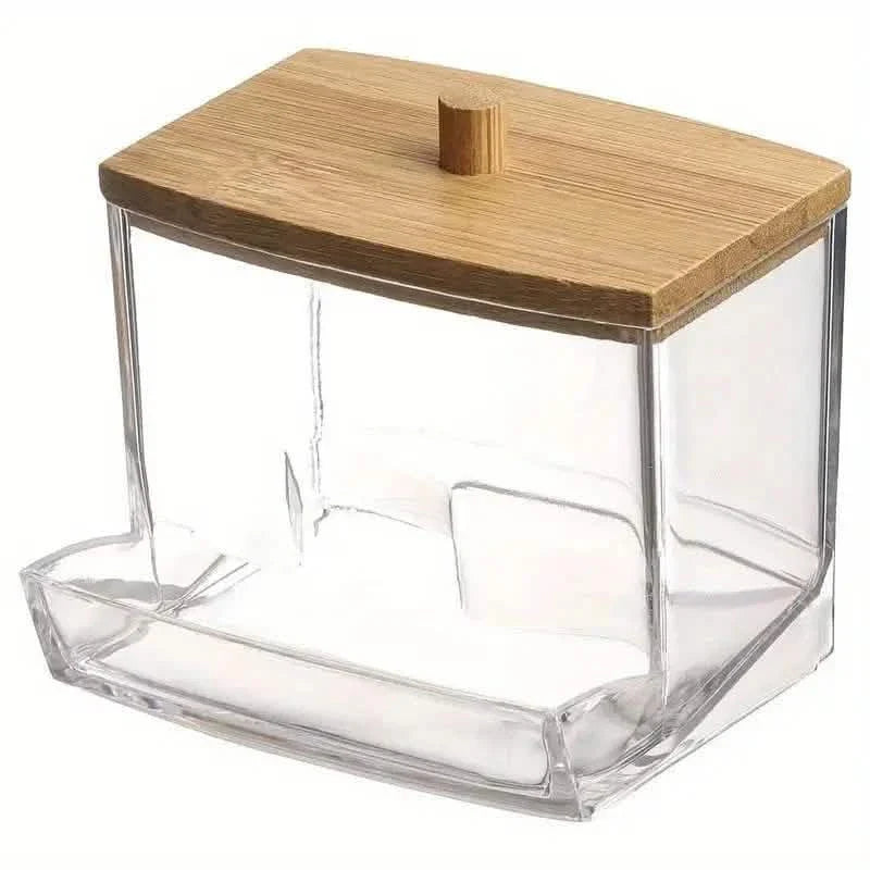 Élégant organiseur de salle de bain de 7 oz – Support autonome pour cotons-tiges et disques de coton