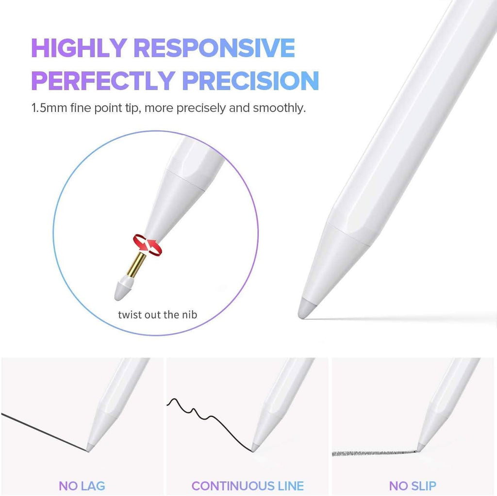 Stylet pour iPad avec Rejet de la Paume, Crayon Actif Compatible avec (2018-2020)