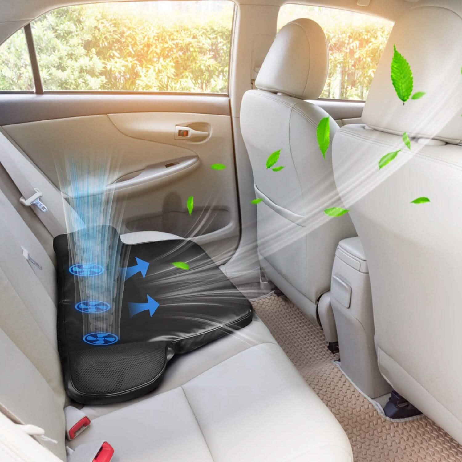 Coussin de siège de refroidissement par eau d'été avec ventilateurs 3 vitesses