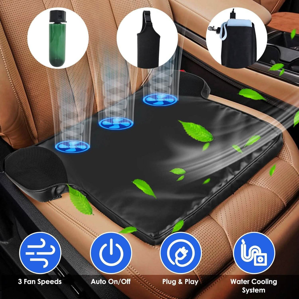 Coussin de siège de refroidissement par eau d'été avec ventilateurs 3 vitesses