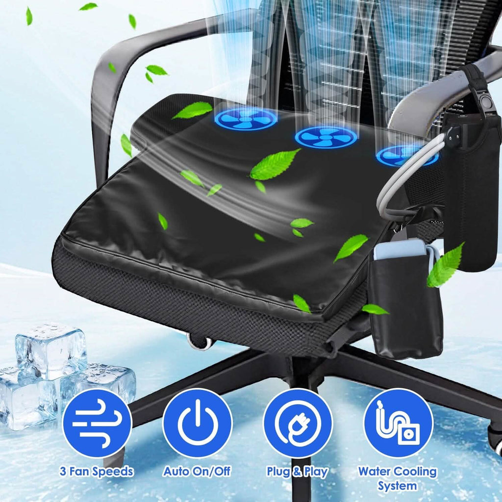 Coussin de siège de refroidissement par eau d'été avec ventilateurs 3 vitesses