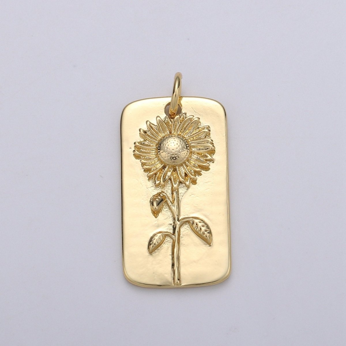 Sun Flower Charms, Gold Sunflower Pendant, Dainty Flower Charm, Small Sunflower Charm for Necklace Floral Flower Jewelry D-758