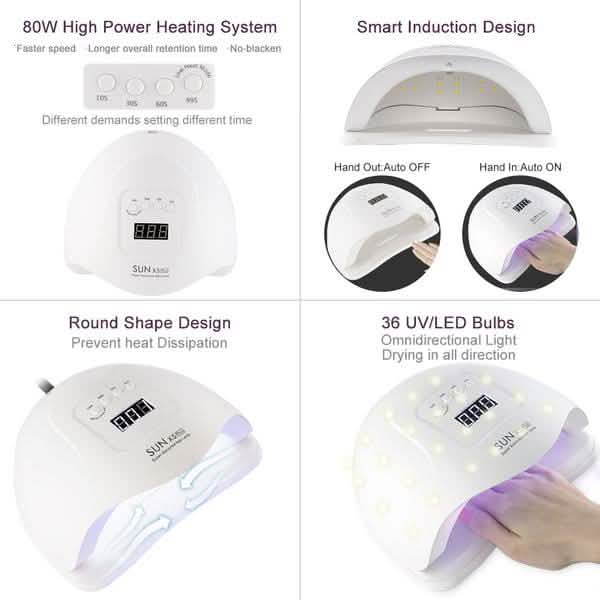 Lampe LED SUN X5 Plus 80W Sèche-ongles