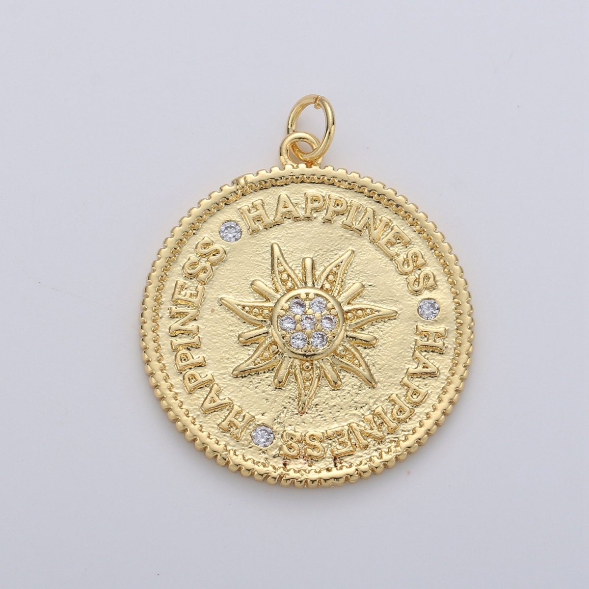 OS Sunburst pendant, Gold sun medallion, celestial sunburst charm, celestial sun pendant dangle for Jewelry Making Supply D-120