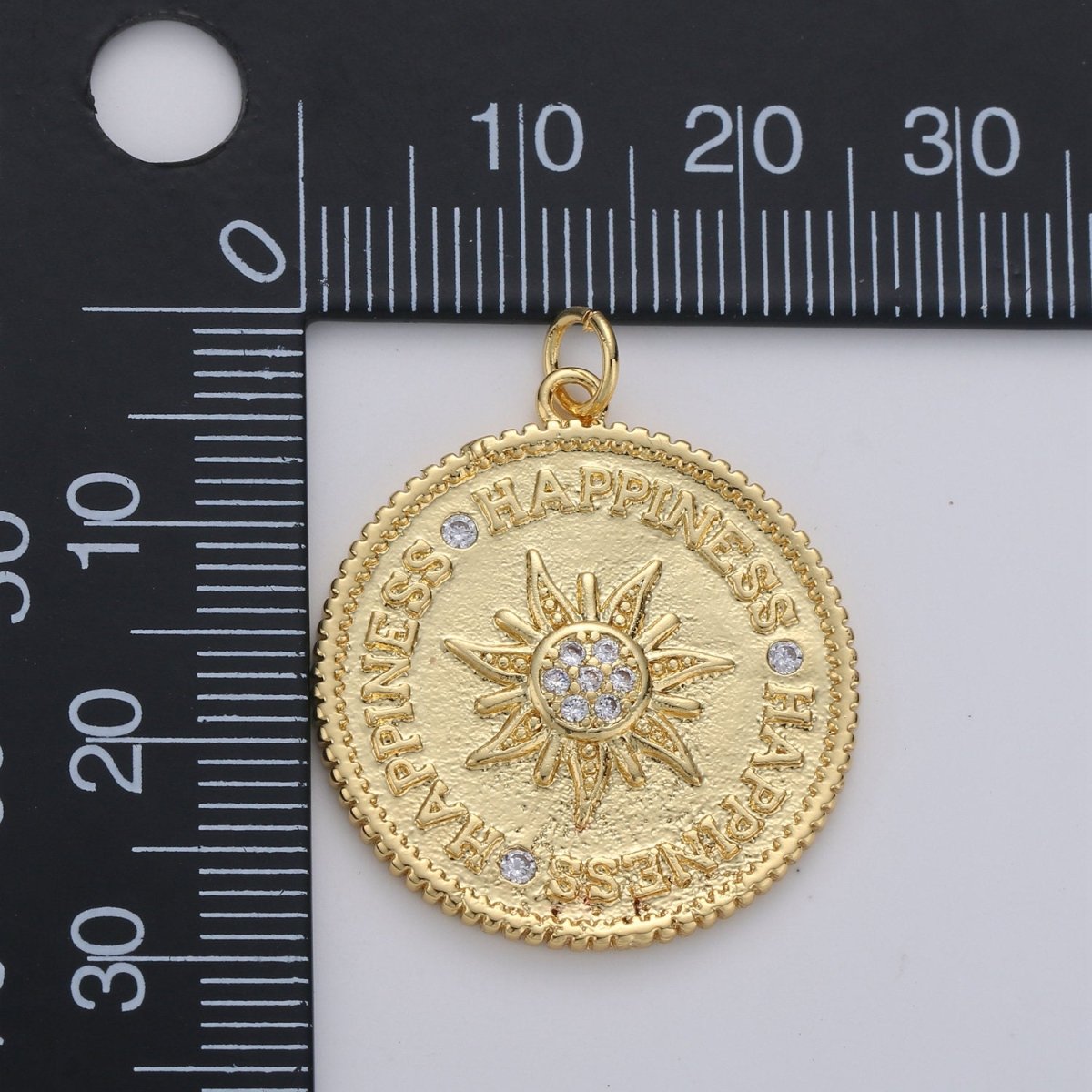 OS Sunburst pendant, Gold sun medallion, celestial sunburst charm, celestial sun pendant dangle for Jewelry Making Supply D-120