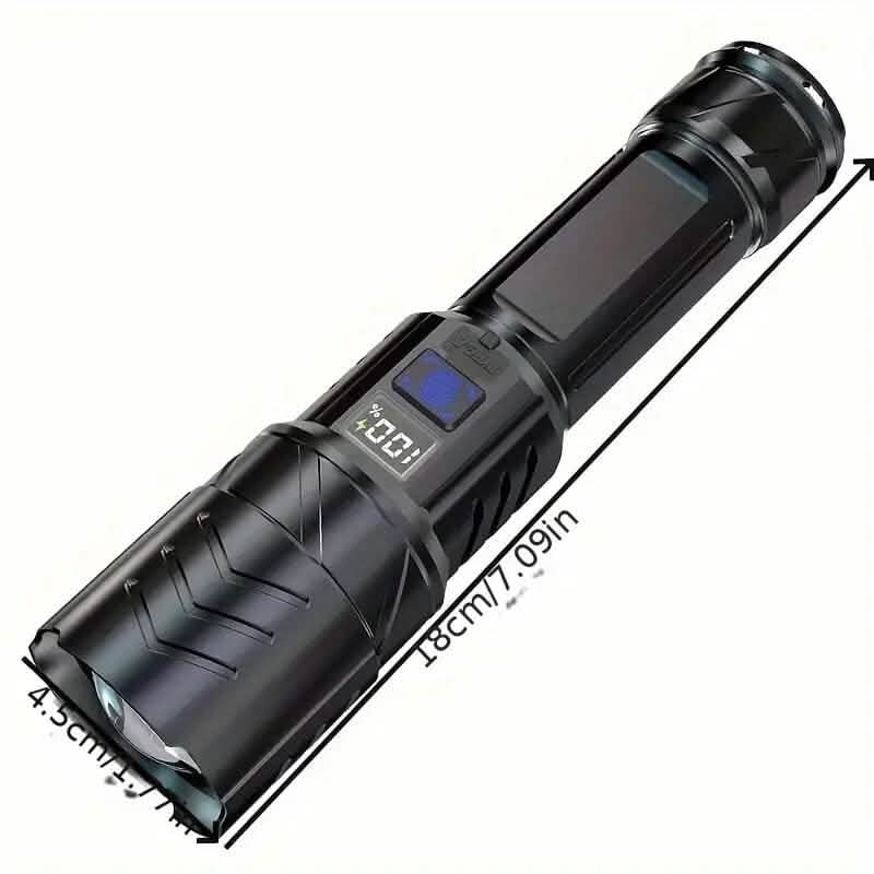 Super Bright Rechargeable Long Beam Flashlight