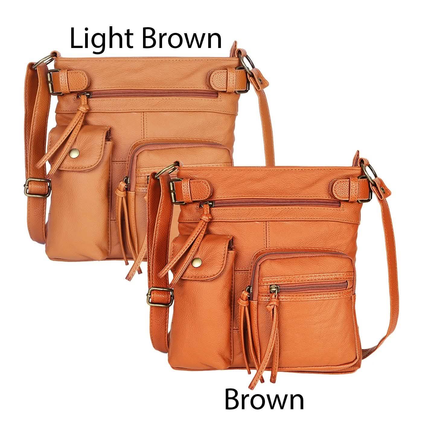 Sac bandoulière en cuir véritable super doux avec accent ceinture sur le dessus