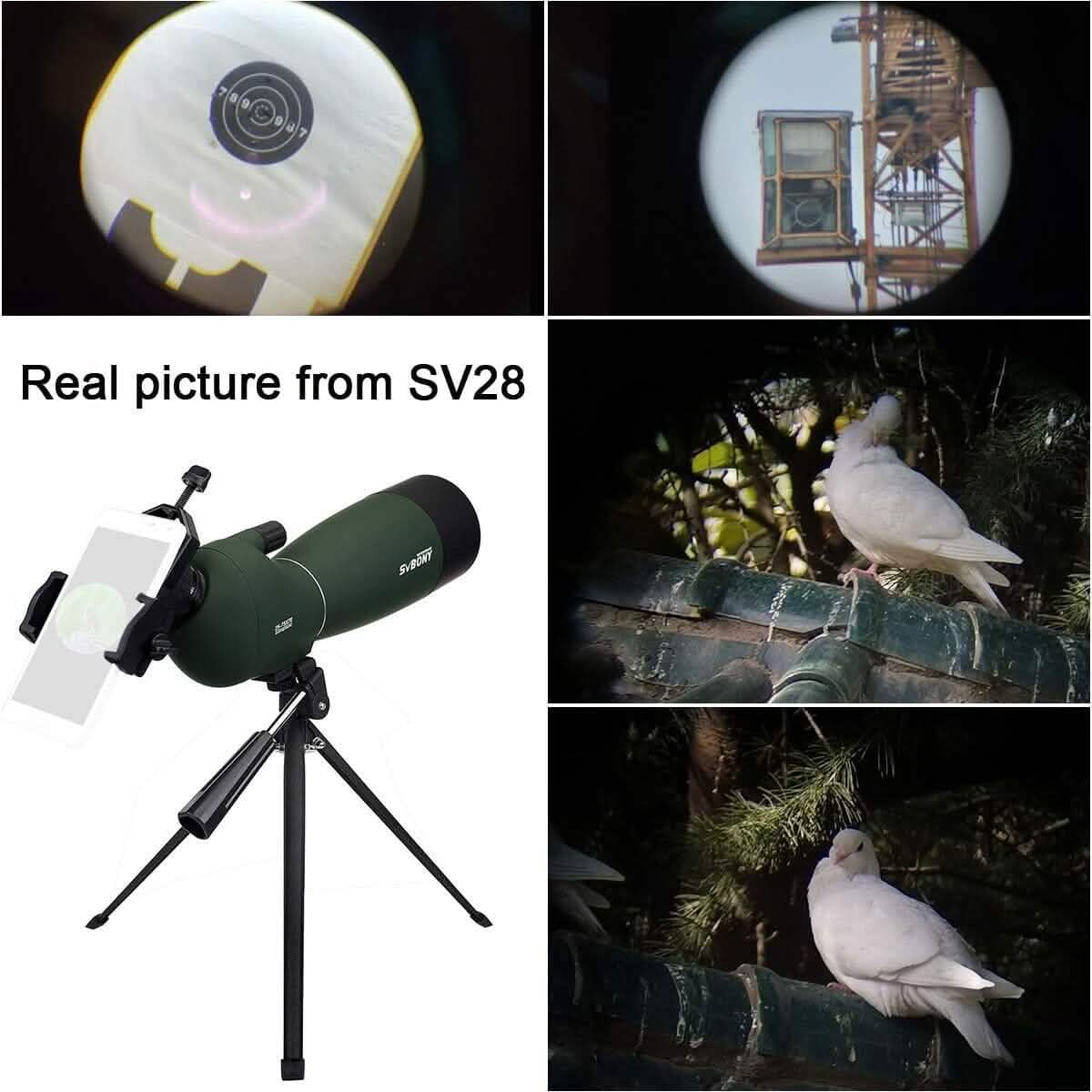 SVBONY SV28 25-75x70 Spotting Scopes with Tripod (Refurbished)