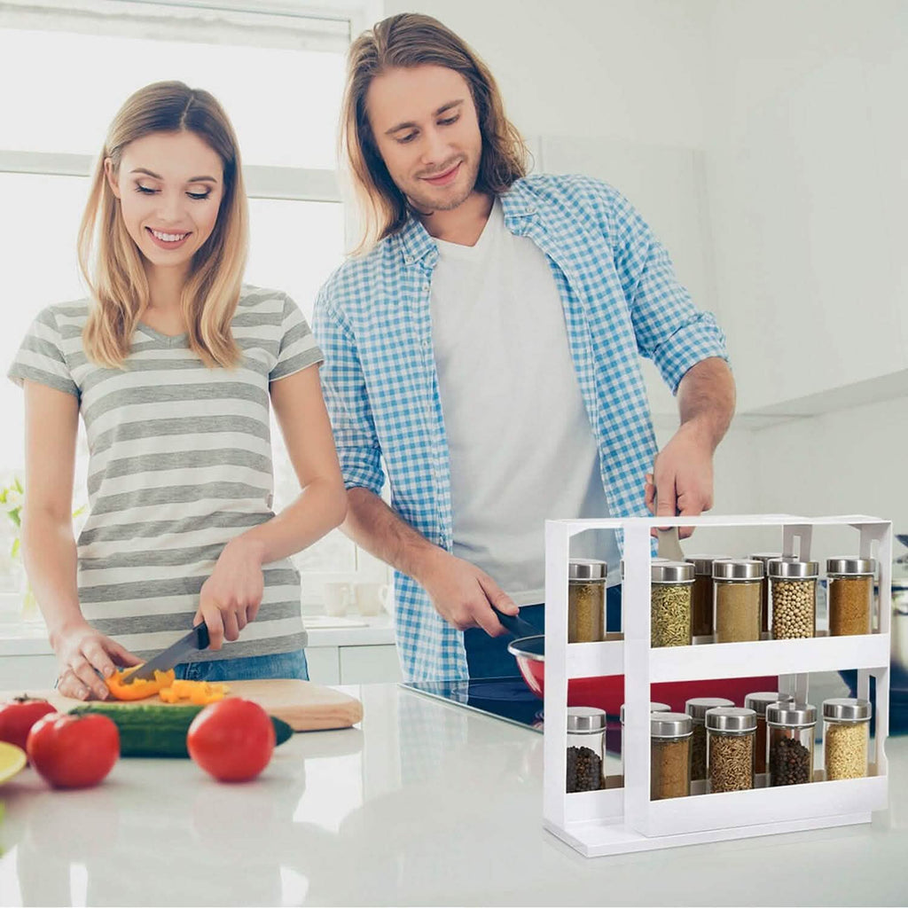 Swivel Cabinet Organizer Revolving Kitchen Rack Spice Organizer