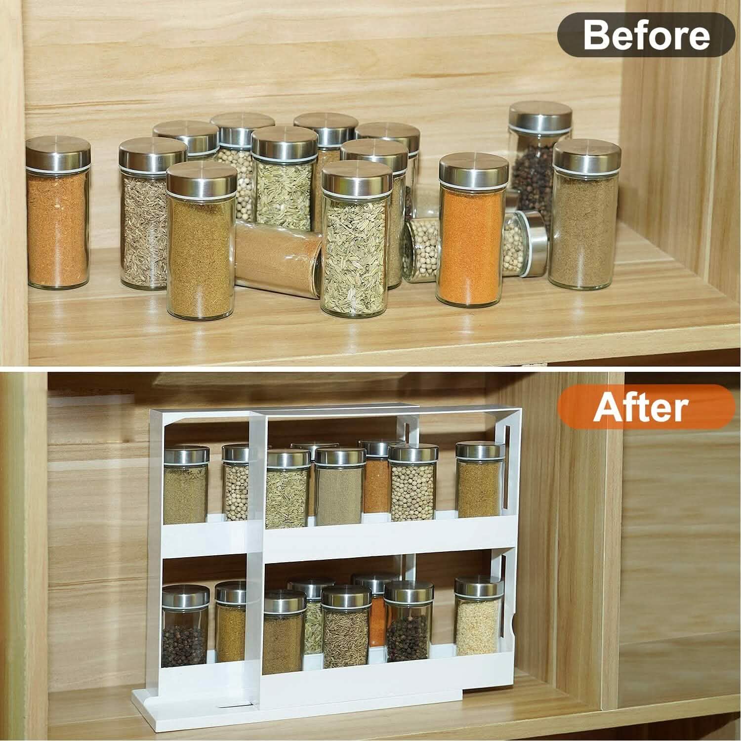 Swivel Cabinet Organizer Revolving Kitchen Rack Spice Organizer