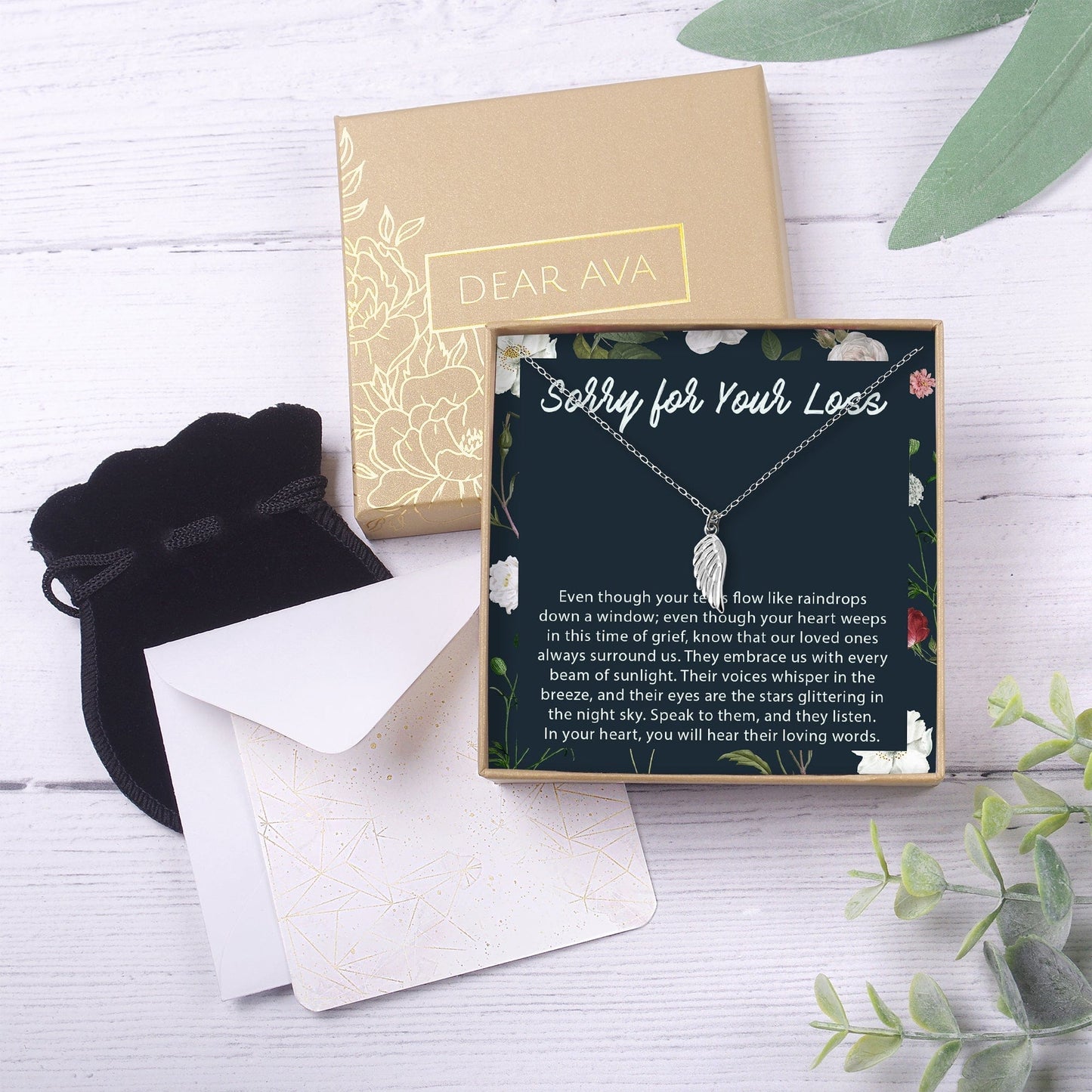 Sympathy Wing Pendant Necklace