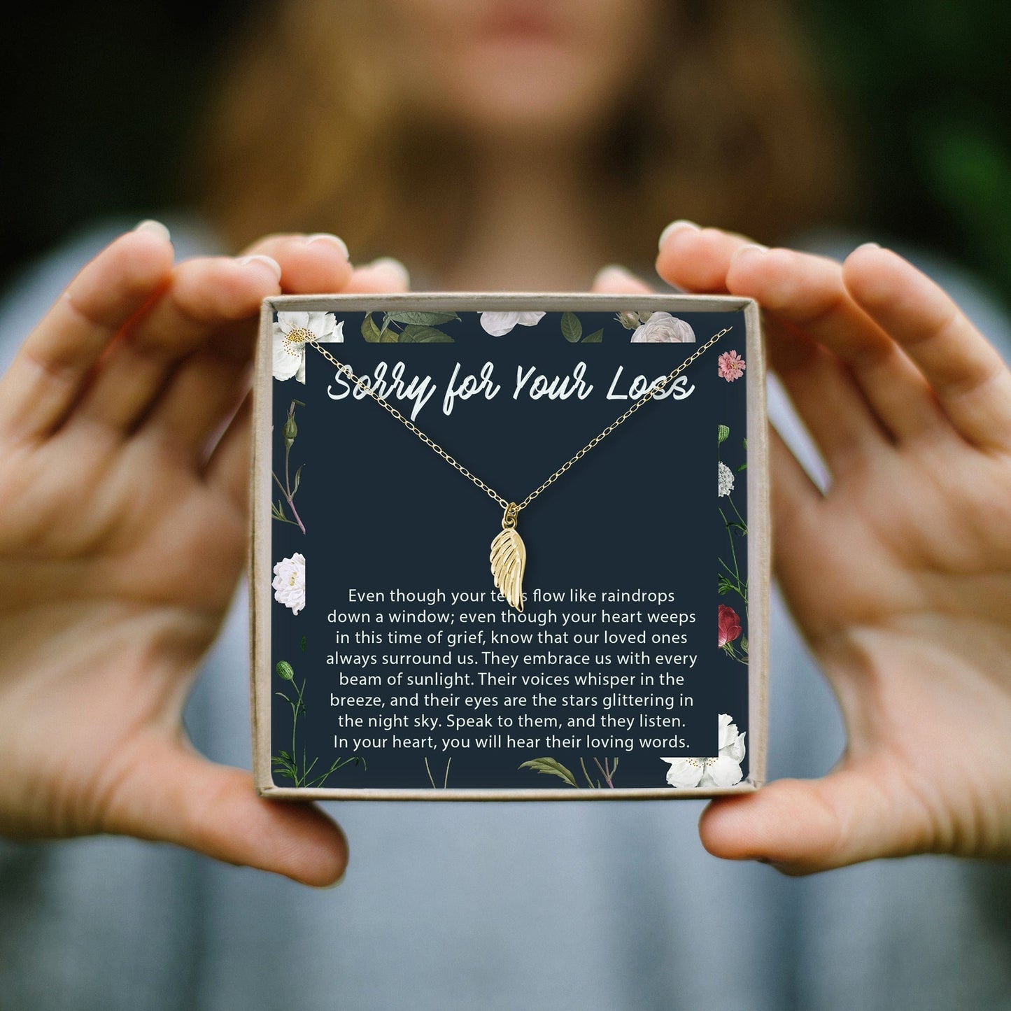Sympathy Wing Pendant Necklace