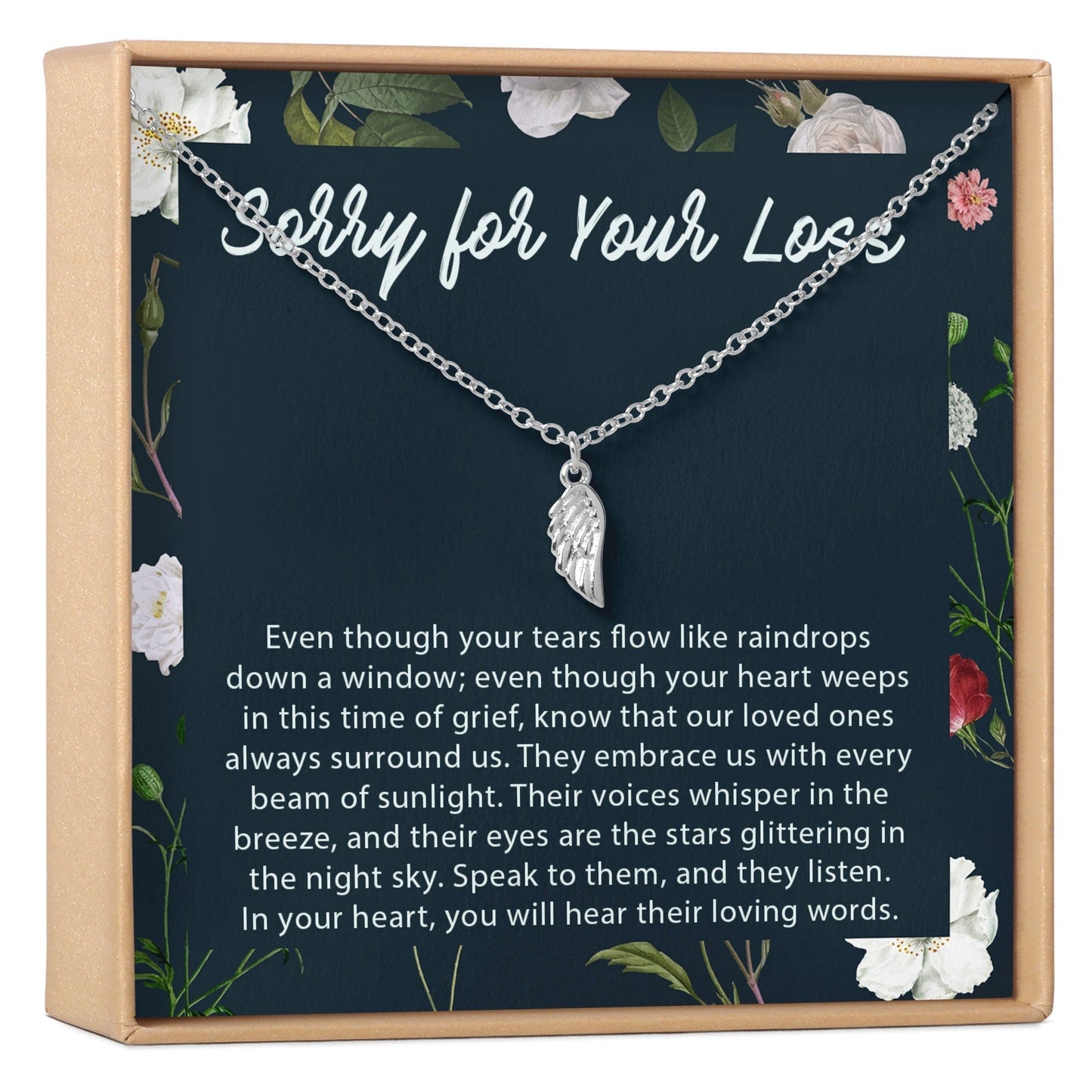Sympathy Wing Pendant Necklace