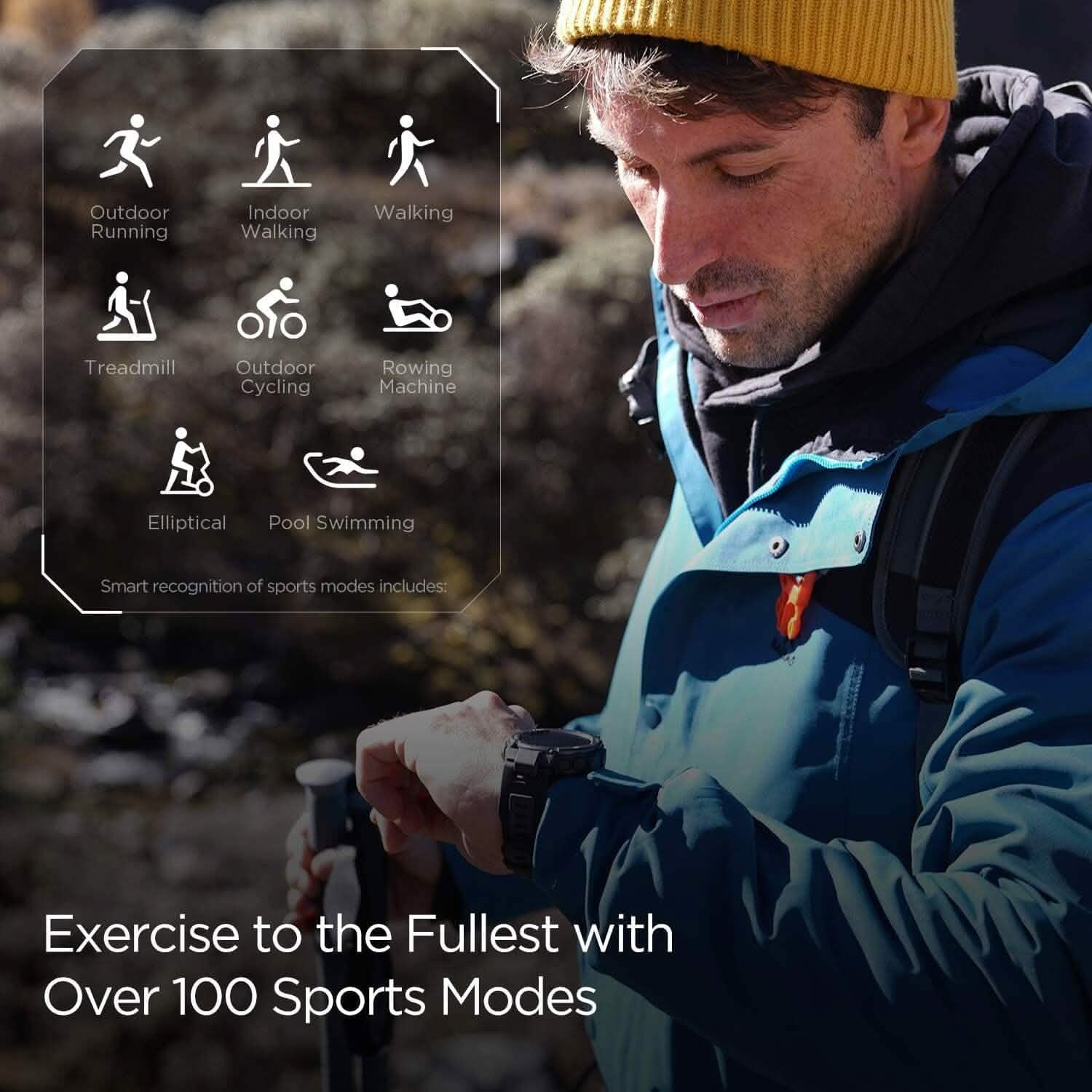 Montre connectée T-Rex Pro pour hommes, montre de sport GPS robuste pour l'extérieur (reconditionnée)