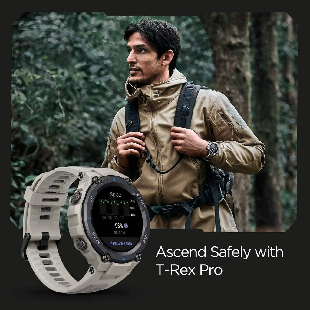 Montre connectée T-Rex Pro pour hommes, montre de sport GPS robuste pour l'extérieur (reconditionnée)